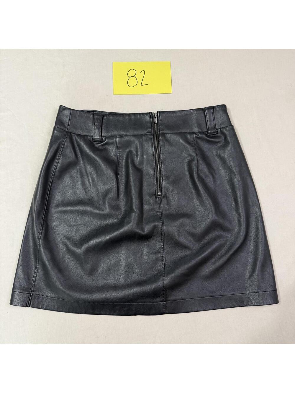 SO Black Faux Leather Mini Skirt Size M - Picture 2 of 3